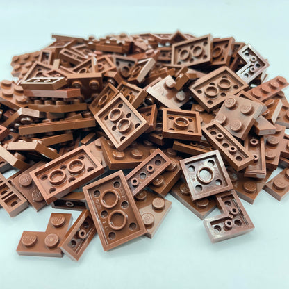 LEGO Small Plates, Reddish Brown, Approx. 85g
