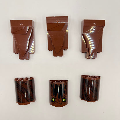 LEGO Rock Panels, Tree Sections, Reddish Brown, 6 Pieces