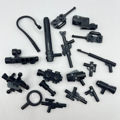 LEGO Black Mixed Minifigure Accessories, 18 Pieces