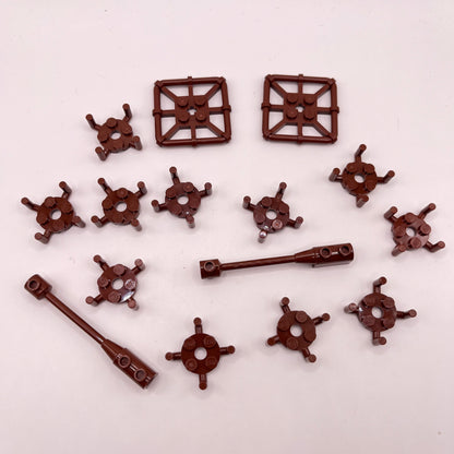 LEGO Bar Connections, Reddish Brown, 15 Pieces