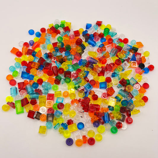 LEGO Greebling, Mixed Transparent, Approx. 70g