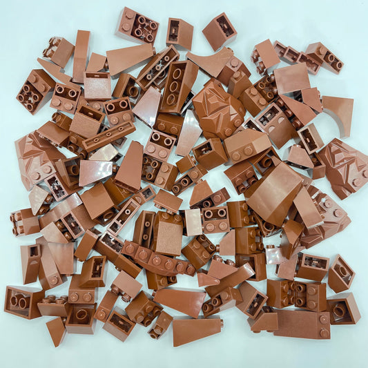 LEGO Small Slopes, Reddish Brown, Approx. 150g