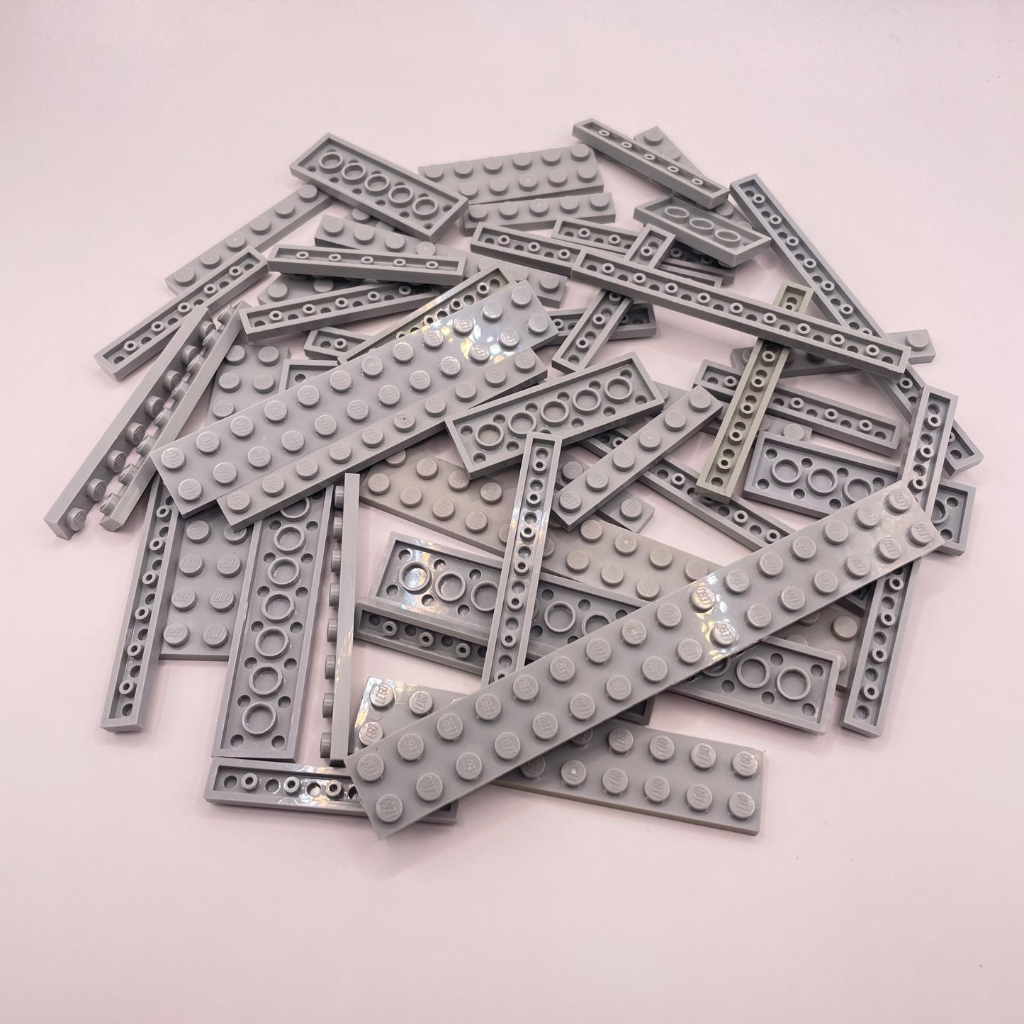 LEGO  Plates, Long, Light Bluish Grey, Approx. 70g