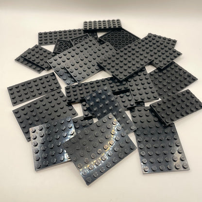 LEGO Medium Plates, Black, Approx. 135g