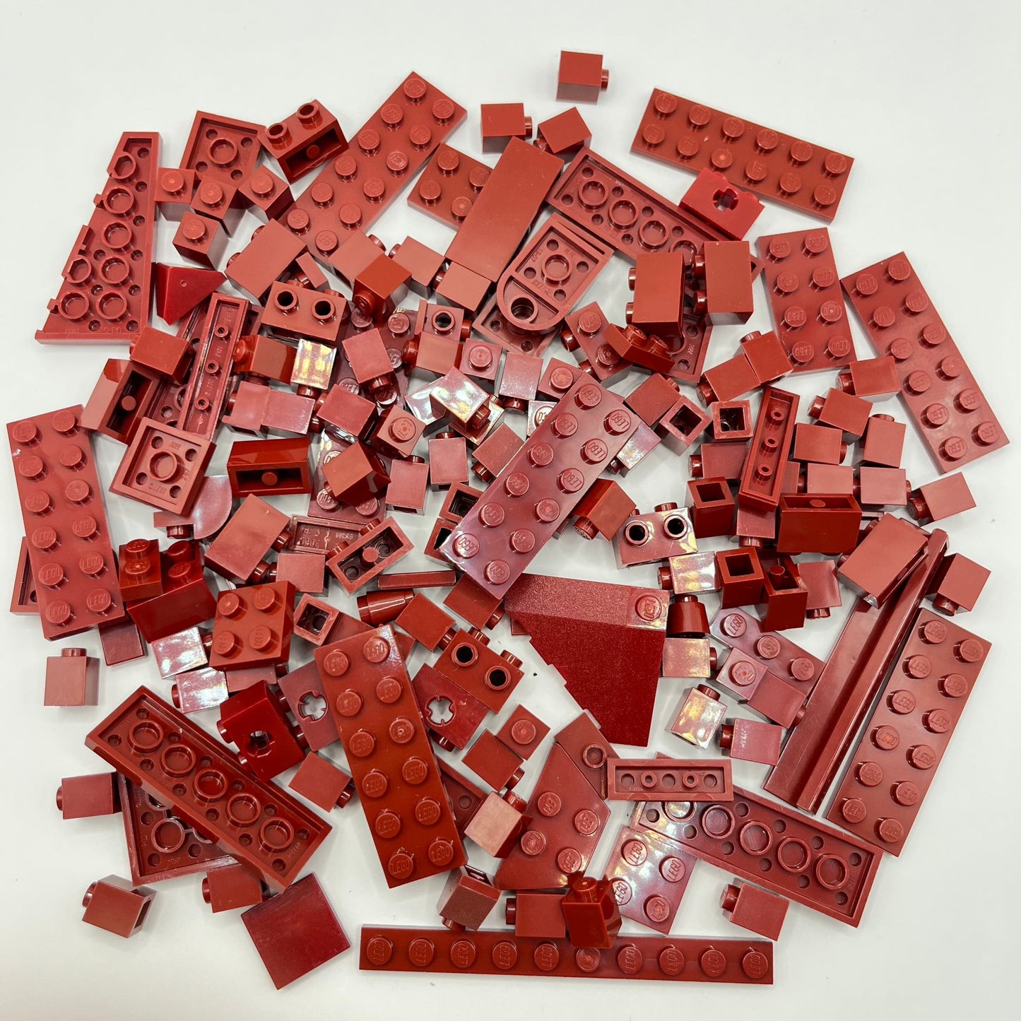 LEGO Dark Red, Mixed Bricks, Approx. 100g