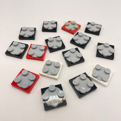 LEGO Plate Small Turntables, Grey, 15 pieces