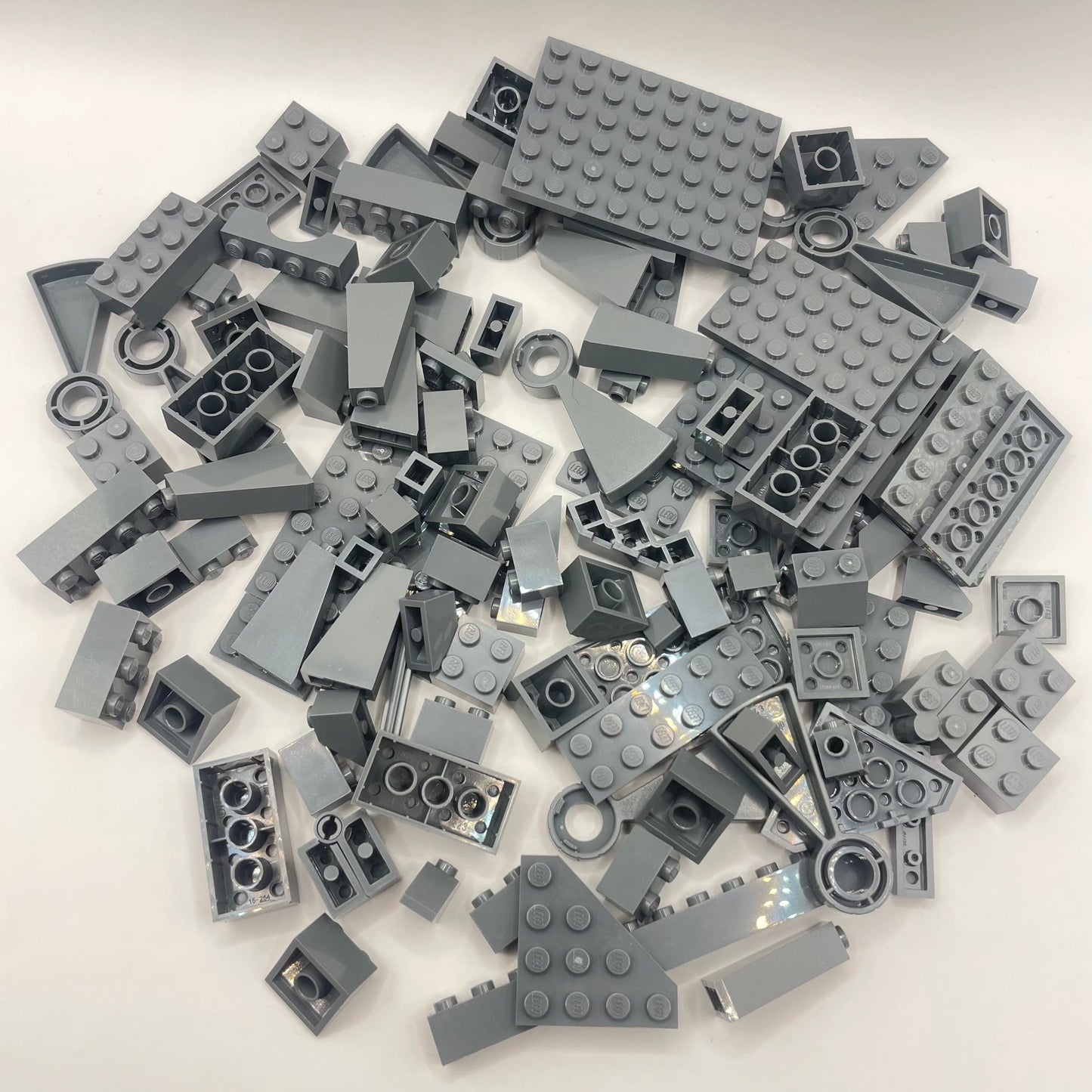 LEGO Dark Bluish Grey, Mixed Bricks with Stair Pieces, Approx. 160g