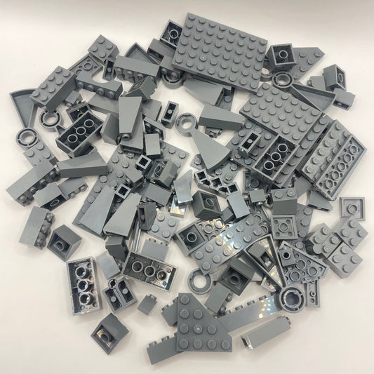 LEGO Dark Bluish Grey, Mixed Bricks with Stair Pieces, Approx. 160g