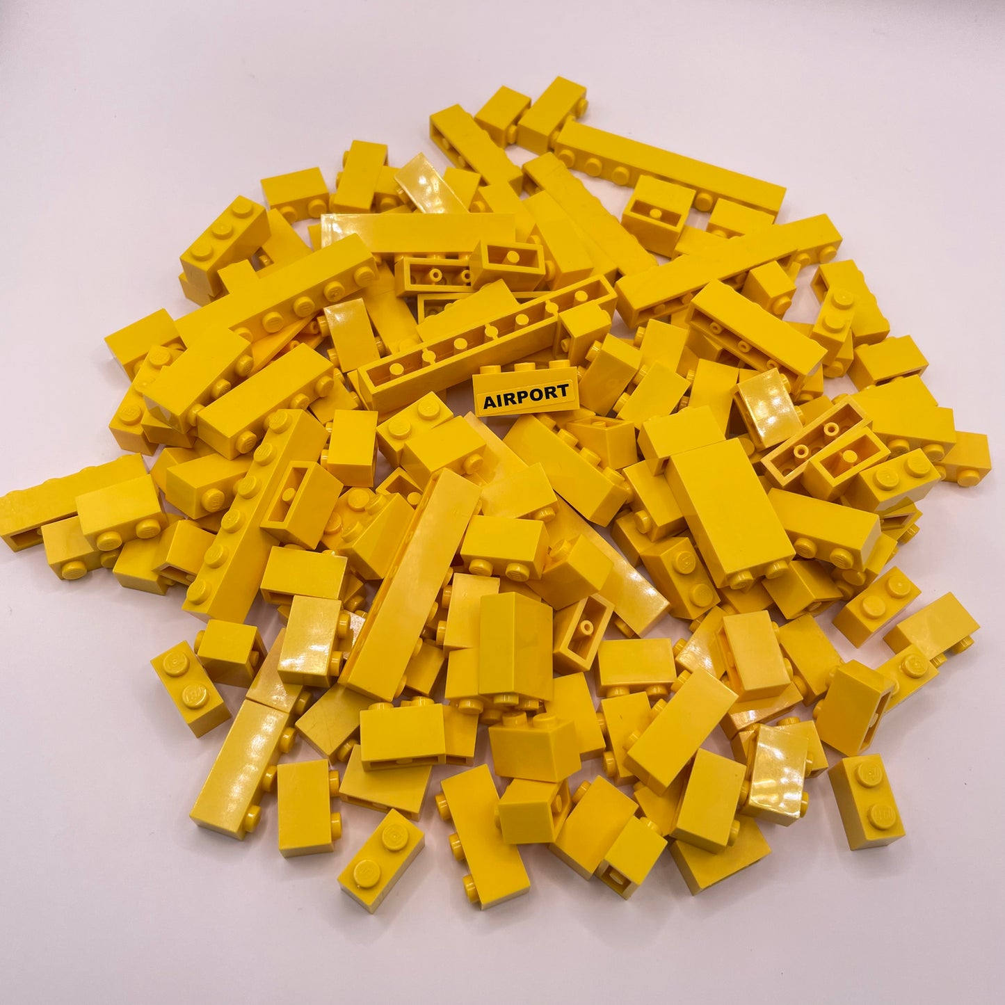 LEGO Bricks, 1x Wide, Yellow, Approx. 170g