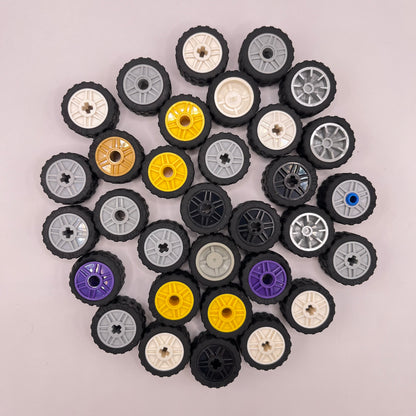 LEGO Wheels, Mixed Colours, Vehicle Pieces, Approx. 150g
