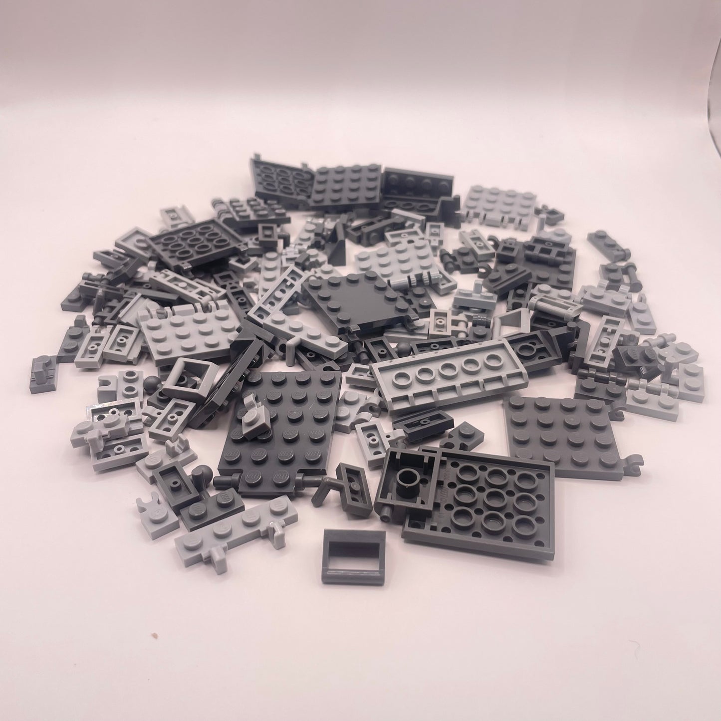 LEGO Clips and Bars, Flexible Connections, Mixed Bluish Grey, Approx. 90g
