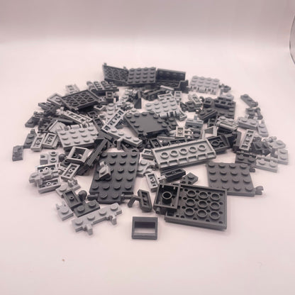 LEGO Clips and Bars, Flexible Connections, Mixed Bluish Grey, Approx. 90g