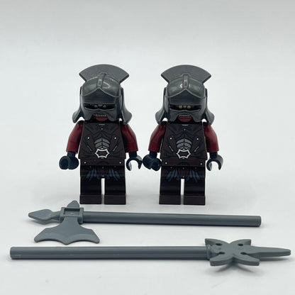 LEGO Uruk-Hai with Helmet and Weapon, Lord of the Rings, Minifigure (lor007) (Pack of 2) Torso Cracked)