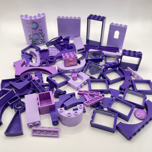LEGO Building Pieces, Mixed Purple, Approx. 140g