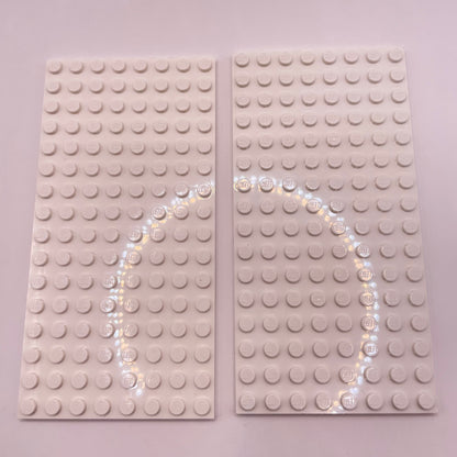 LEGO 8x16 Plates, White, 2 Pieces,