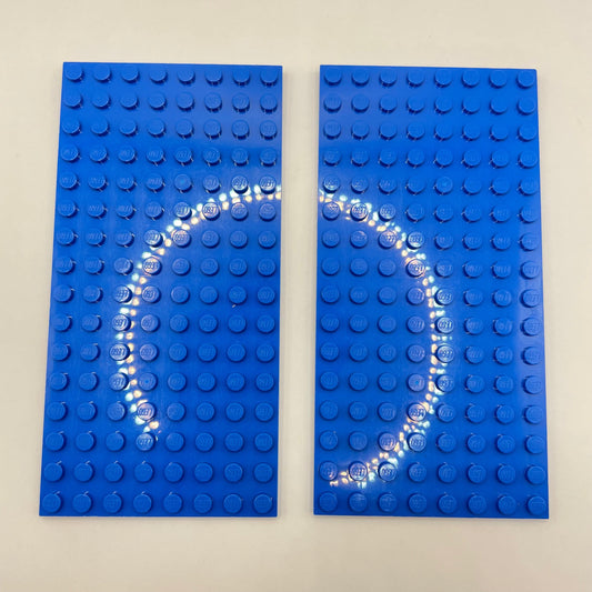 LEGO 8x16 Plates, Blue, 2 Pieces,