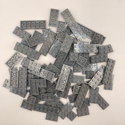 LEGO  Plates, 2x Wide, Dark Bluish Grey, Approx. 90g