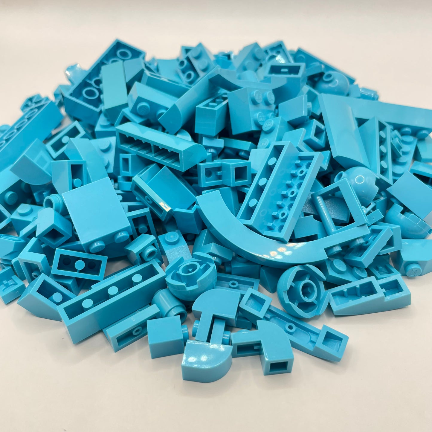 LEGO Mixed Pieces, Medium Azure, Approx. 200g