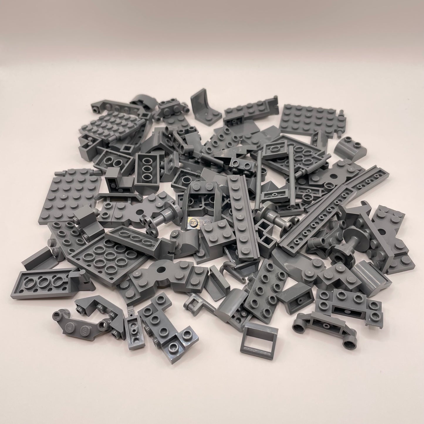 LEGO Vehicle Pieces, Dark Bluish Grey, Approx. 100g