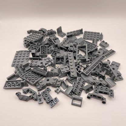 LEGO Vehicle Pieces, Dark Bluish Grey, Approx. 100g