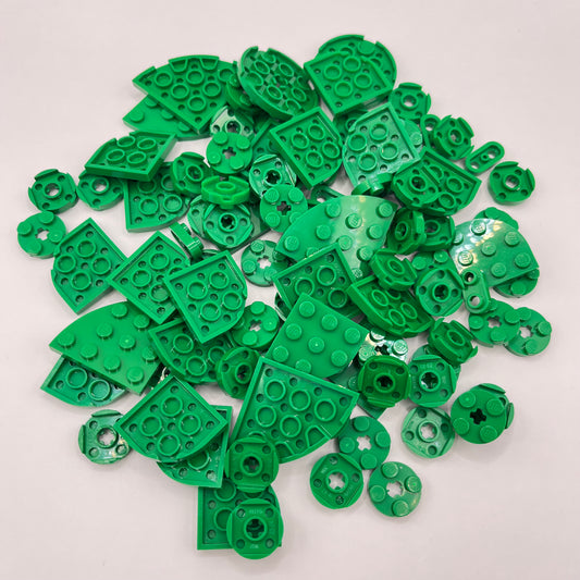 LEGO Small Round Plates, Green, Approx. 60g
