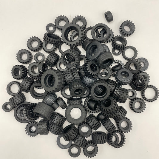 LEGO Small Tyres, Black, Approx. 185g