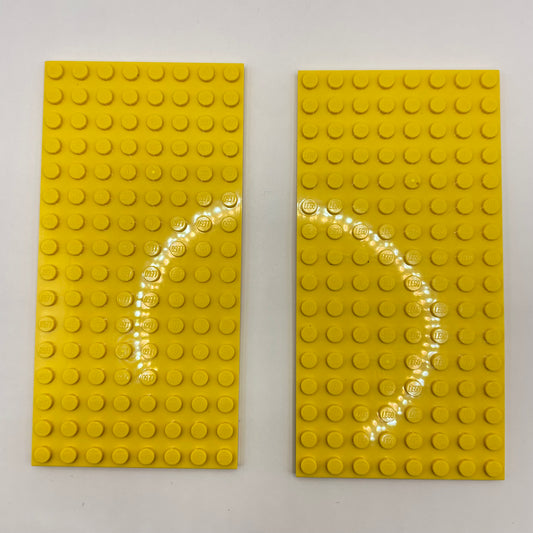 LEGO 8x16 Plates, Yellow, 2 Pieces,