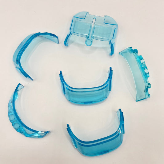LEGO Transparent Blue, Curved Windscreen, (6 Pieces)