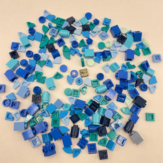LEGO Greebling, 1x1, Blues, Approx. 35g