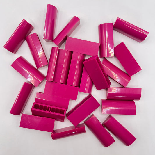 LEGO Curved Slopes, 4x Wide, Magenta, 25 Pieces