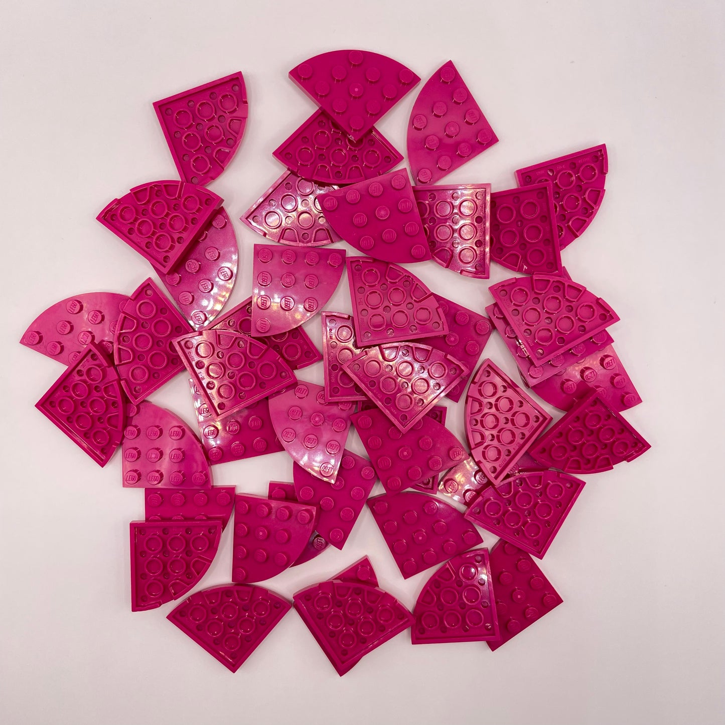 LEGO Rounded Plates, Magenta, Approx. 75g