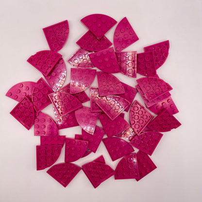 LEGO Rounded Plates, Magenta, Approx. 75g