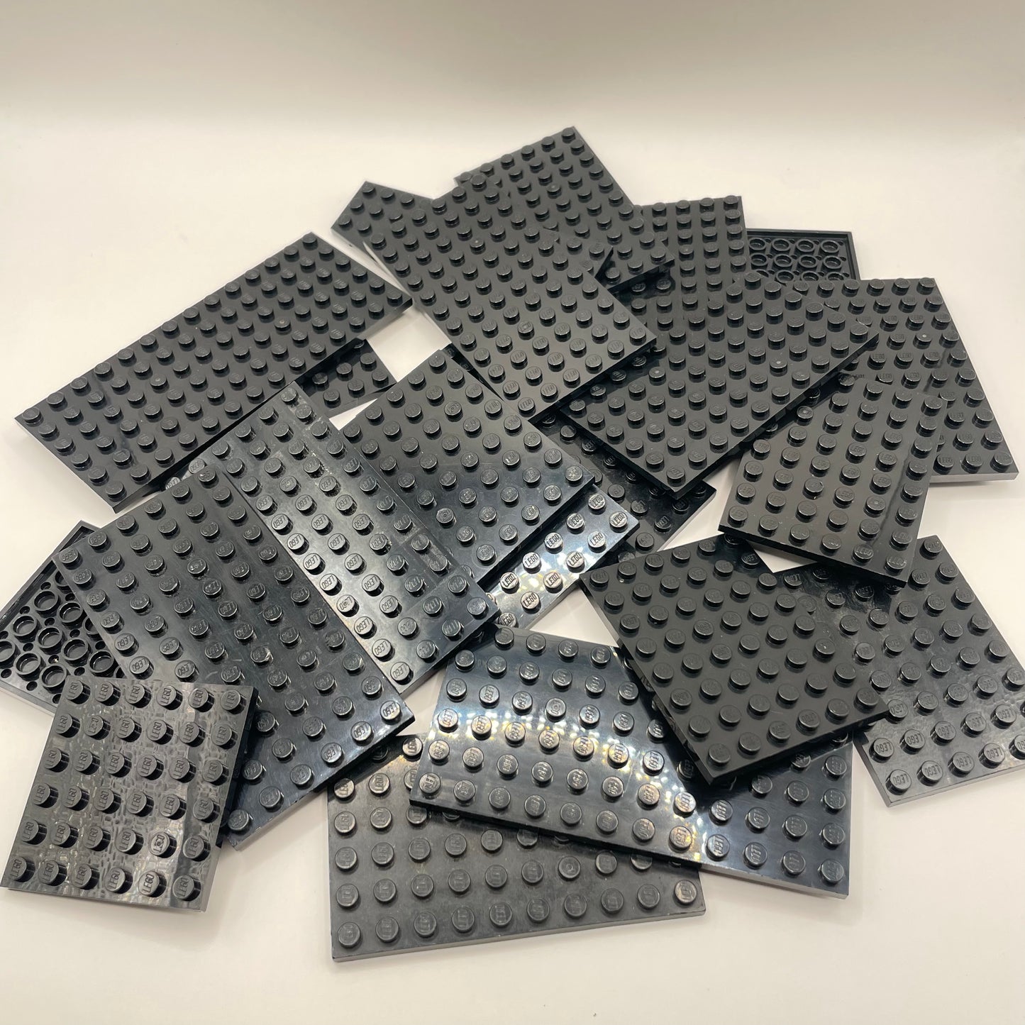 LEGO Medium Plates, Black, Approx. 160g