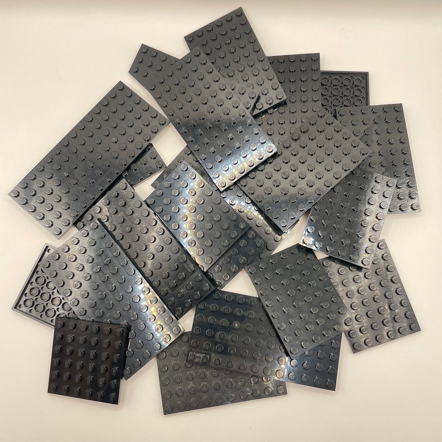 LEGO Medium Plates, Black, Approx. 160g