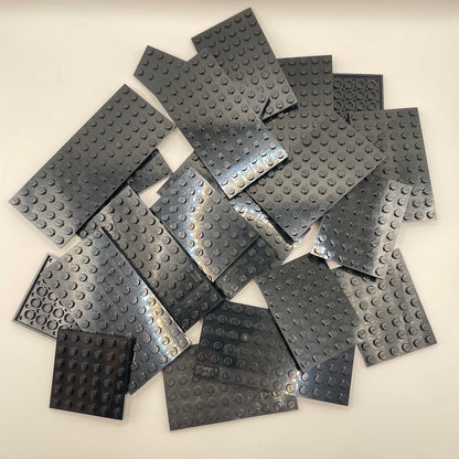 LEGO Medium Plates, Black, Approx. 160g