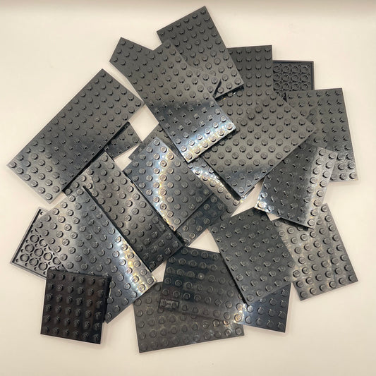 LEGO Medium Plates, Black, Approx. 160g