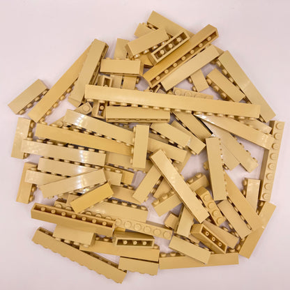 LEGO  Bricks, 1x Wide, Tan, Approx. 170g