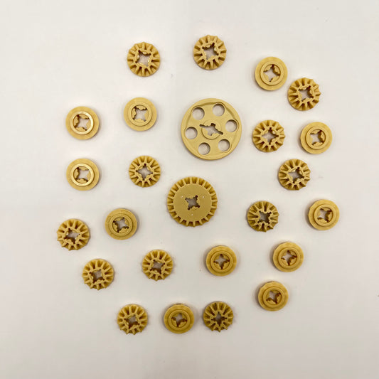 LEGO Gears, Tan, Technic, 25 Pieces