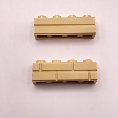 LEGO 1x4 Masonry Bricks, Tan, 25 pieces