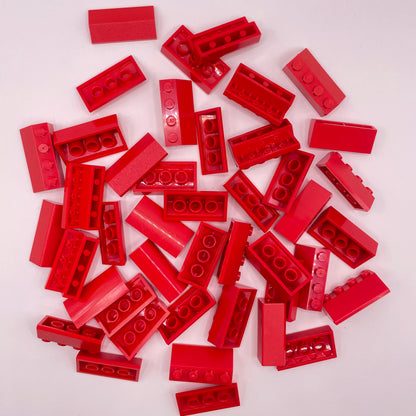 LEGO Red, 4x Wide, Slopes, Approx. 70g