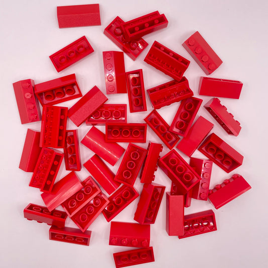 LEGO Red, 4x Wide, Slopes, Approx. 70g