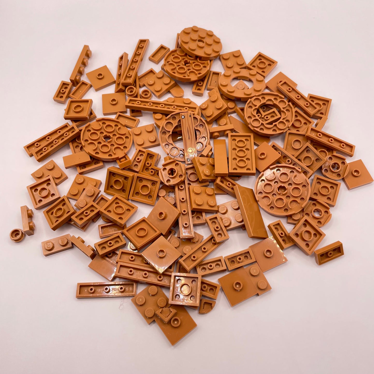 LEGO Plates and Tiles, Medium Nougat, Approx. 70g
