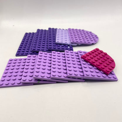 LEGO Medium Plates, Purple and Pink, Approx. 80g
