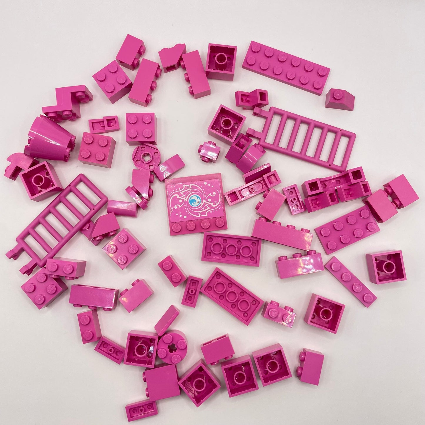 LEGO Mixed Bricks, Dark Pink, Approx. 65g