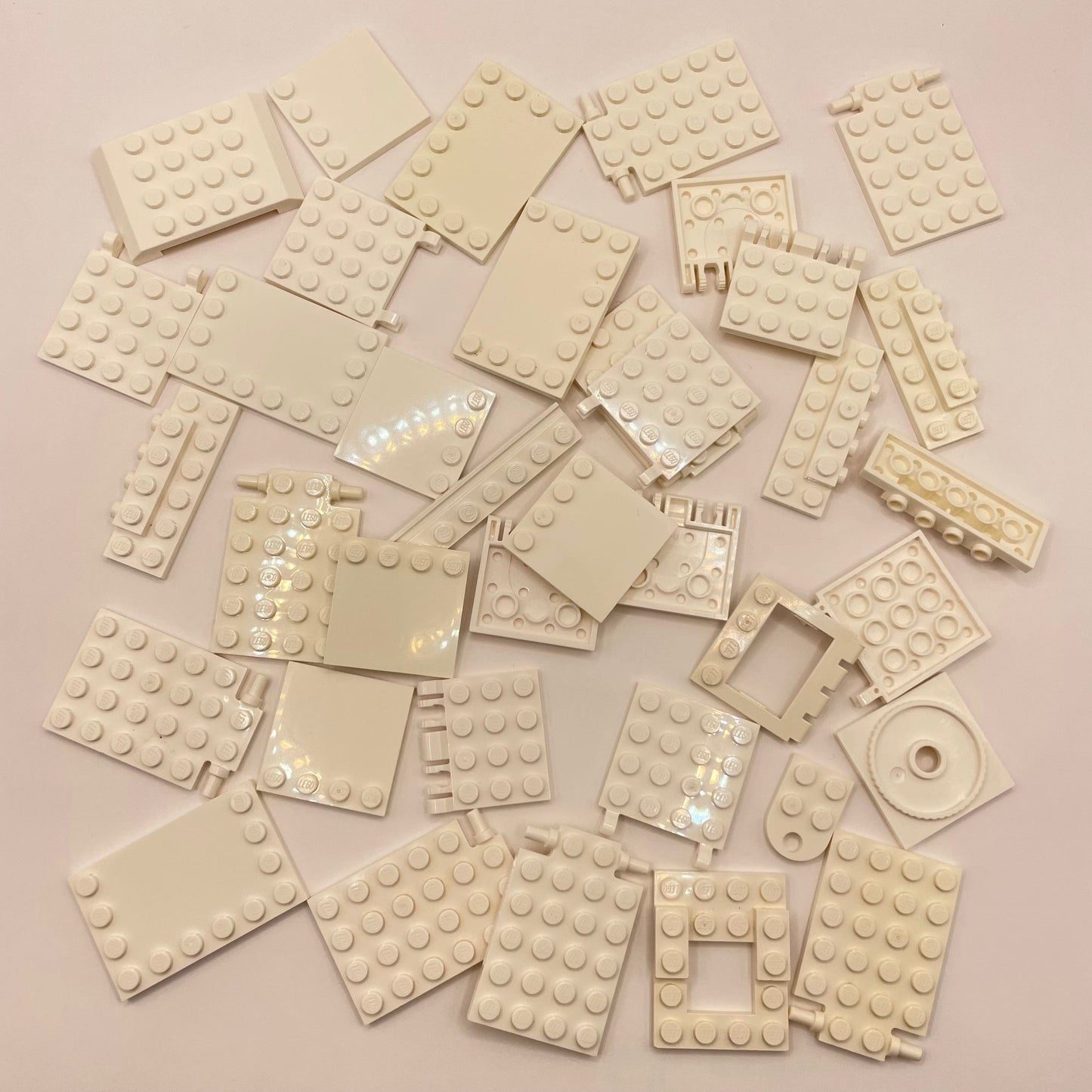 LEGO Modified Plates, White, Approx. 90g