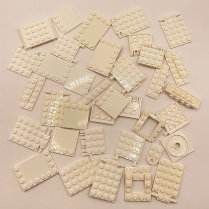 LEGO Modified Plates, White, Approx. 90g