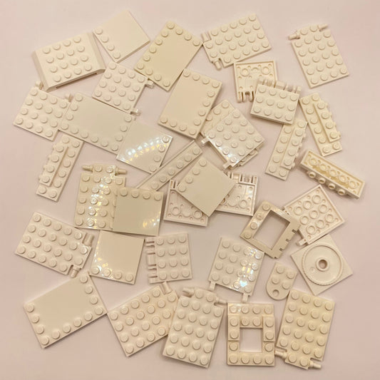 LEGO Modified Plates, White, Approx. 90g