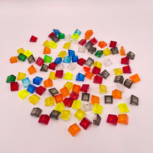 LEGO Cheese Slope, Transparent, Mixed Colours, (100 Pieces)