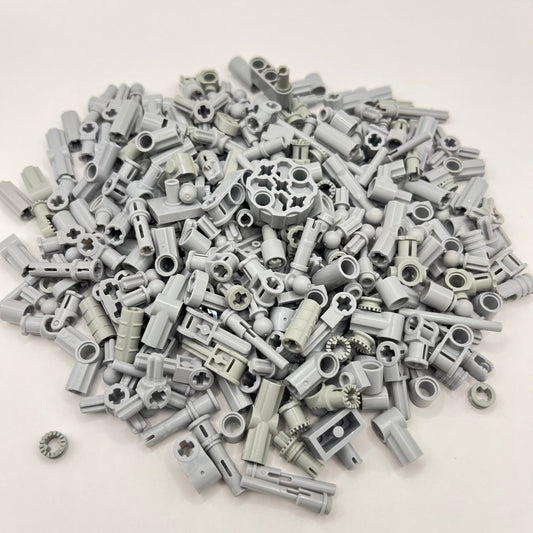 LEGO Small Mixed Technic, Light Grey, Technic, Approx. 100g