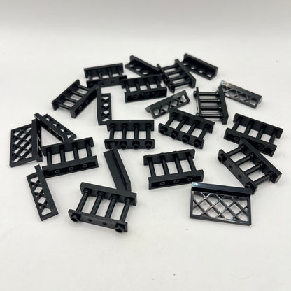 LEGO Black, Railing, Fences, 20 Pieces